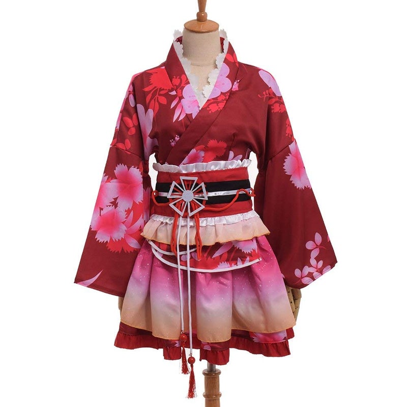 GRACEART Japanese Yukata Kimono Costume Anime Cosplay Robe (red,S) - Image 3
